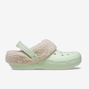 CROCS UNISEX Classic Blitzen IV Clog Mint Green Fuzzy Slippers 39-40
